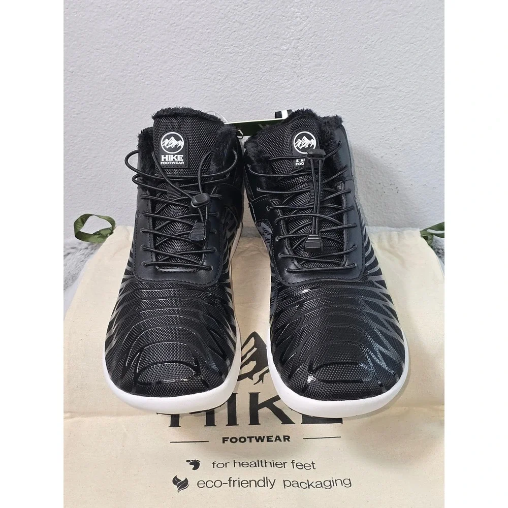 NWT Hike Footwear Lorax Winter Barefoot Boots Black Faux Lined EU 43 SZ 10‎